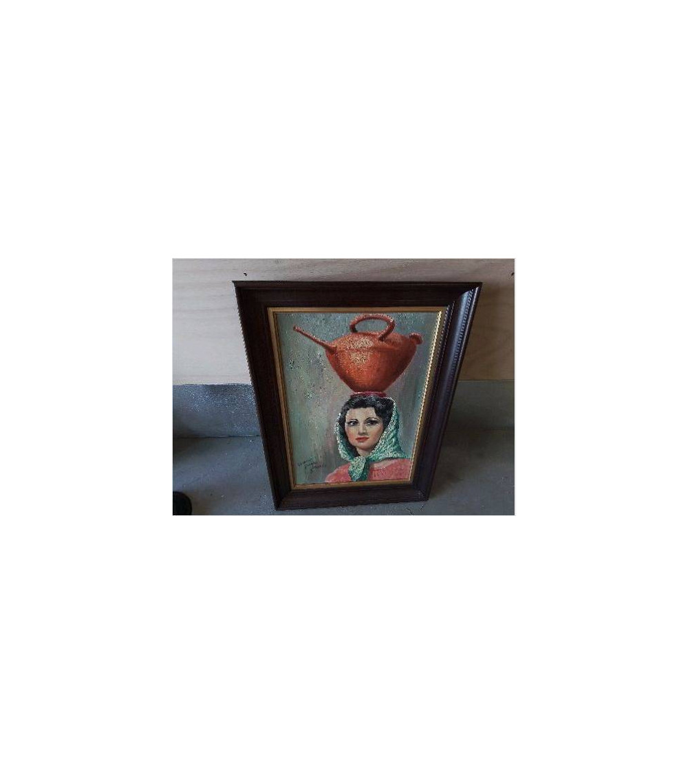 TABLEAU BASQUE PORTRAIT FEMME M.P FOURES