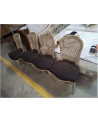 LOT 4 CHAISES ST LXV CANNEES CREME ASSISES EN L’ETAT