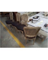 LOT 4 CHAISES ST LXV CANNEES CREME ASSISES EN L’ETAT