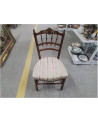 CHAISE ANCIENNE BOIS ET TISSU FLEURI 