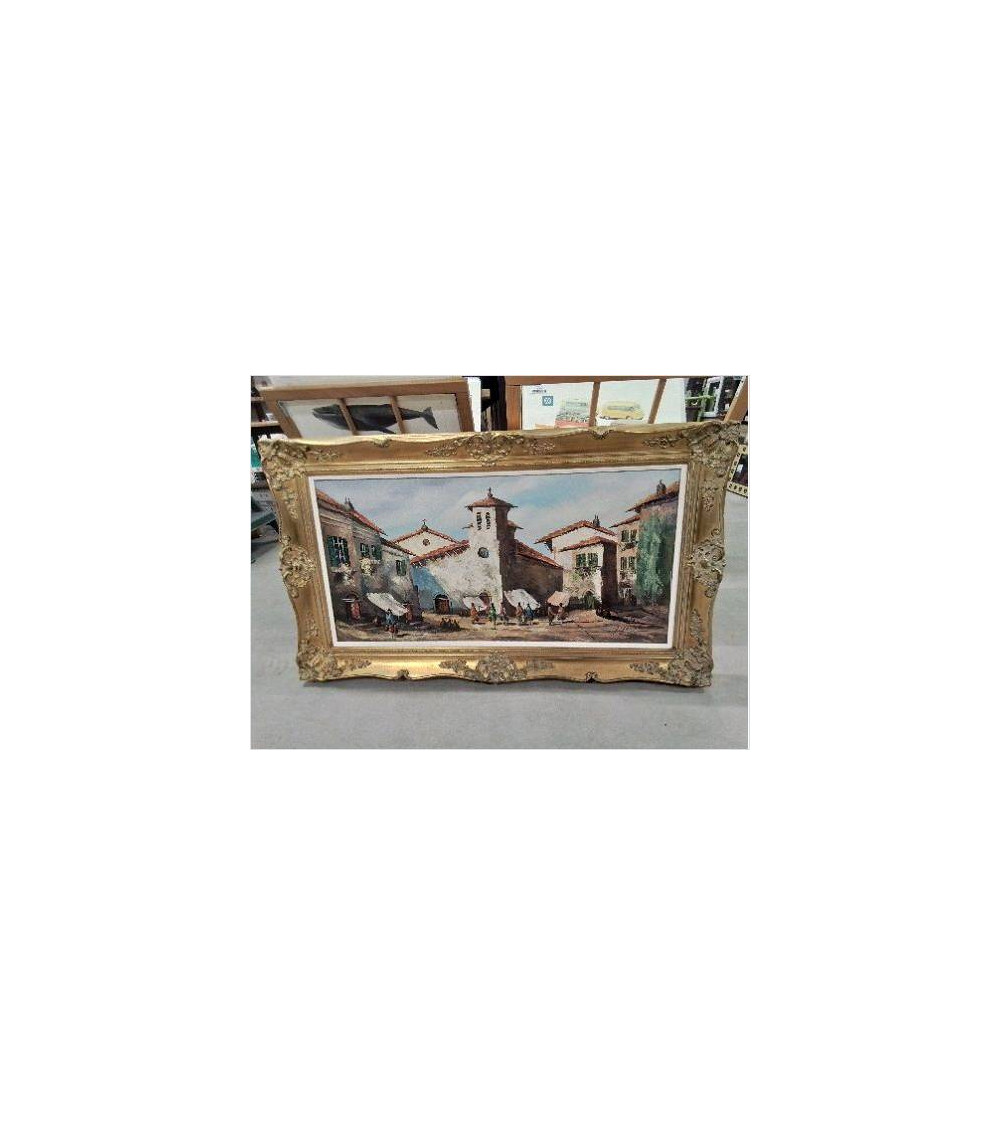 TABLEAU PEINTURE VILLAGE PÉRUVIEN J. JASPAL