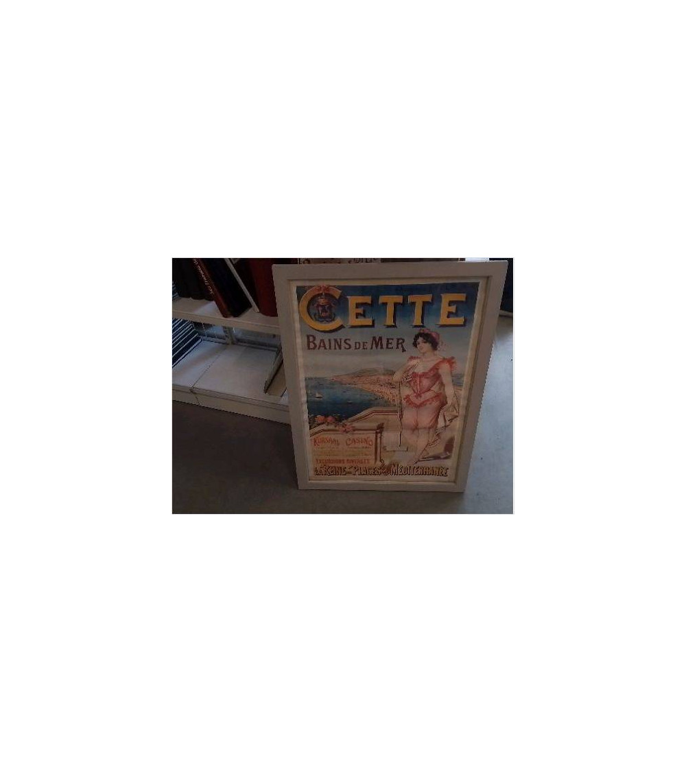 AFFICHE ANC BAINS DE MER ENCADREE