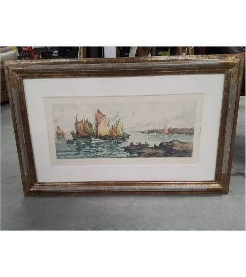 TABLEAU BATEAUX BRETONS ET...