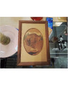 TABLEAU BOIS OURS NELSON MARQUETERIE VASE GM ROUGE