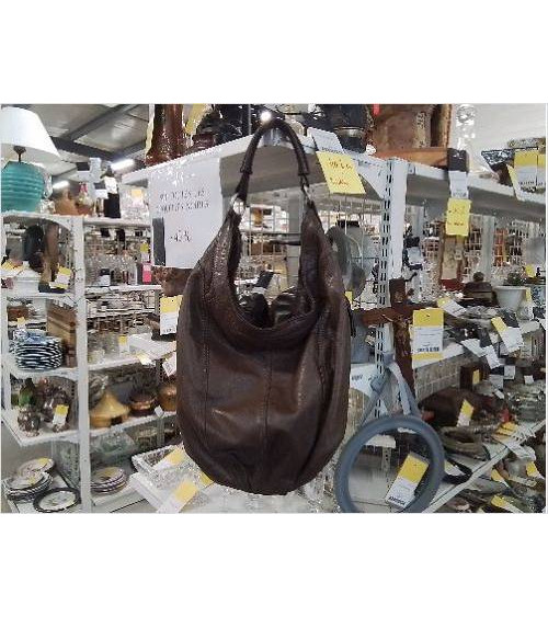 SAC A MAIN CUIR FAUVE