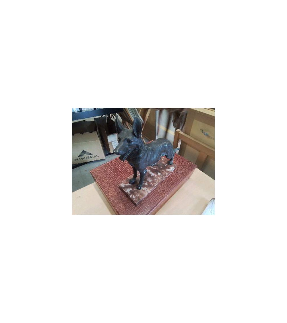 STATUE BERGER ALLEMAND REGULE S MARBRE
