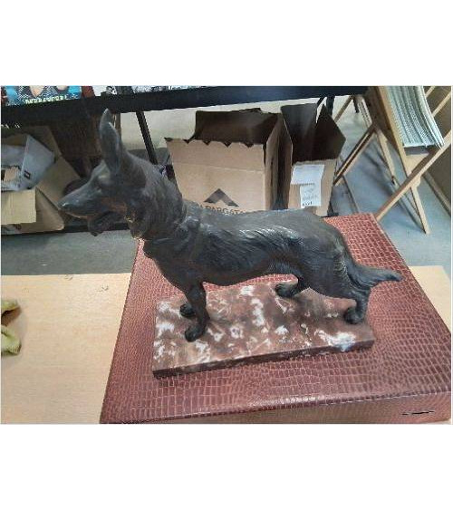 STATUE BERGER ALLEMAND REGULE S MARBRE