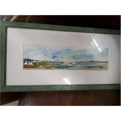 AQUARELLE PM PLAGE BATEAUX