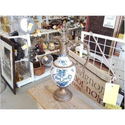AIGUIERE FAIENCE BRONZE...