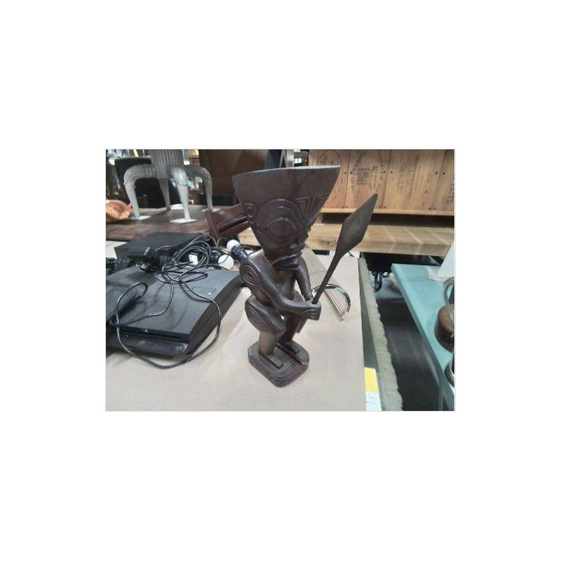 STATUETTE BOIS GUERRIER TAHITIEN