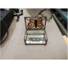 BOITE VERRE ET LAITON DECO PAPILLON