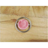 PENDENTIF ROSE ET MÉTAL 