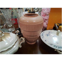 VASE ROSE FAIENCE 