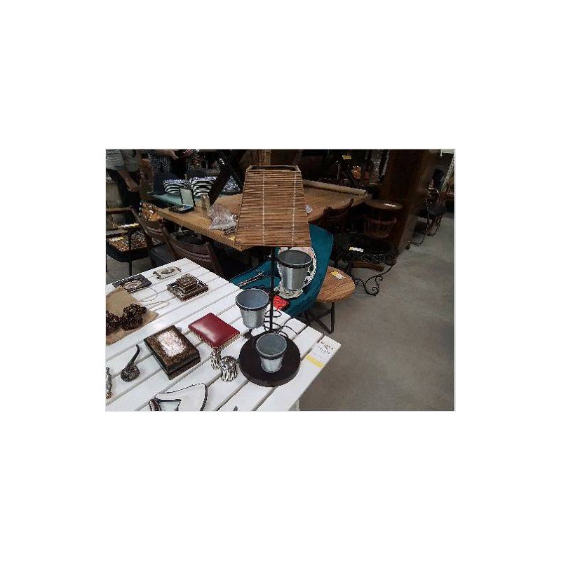 LAMPE PIED 3 POTS ZINC 
