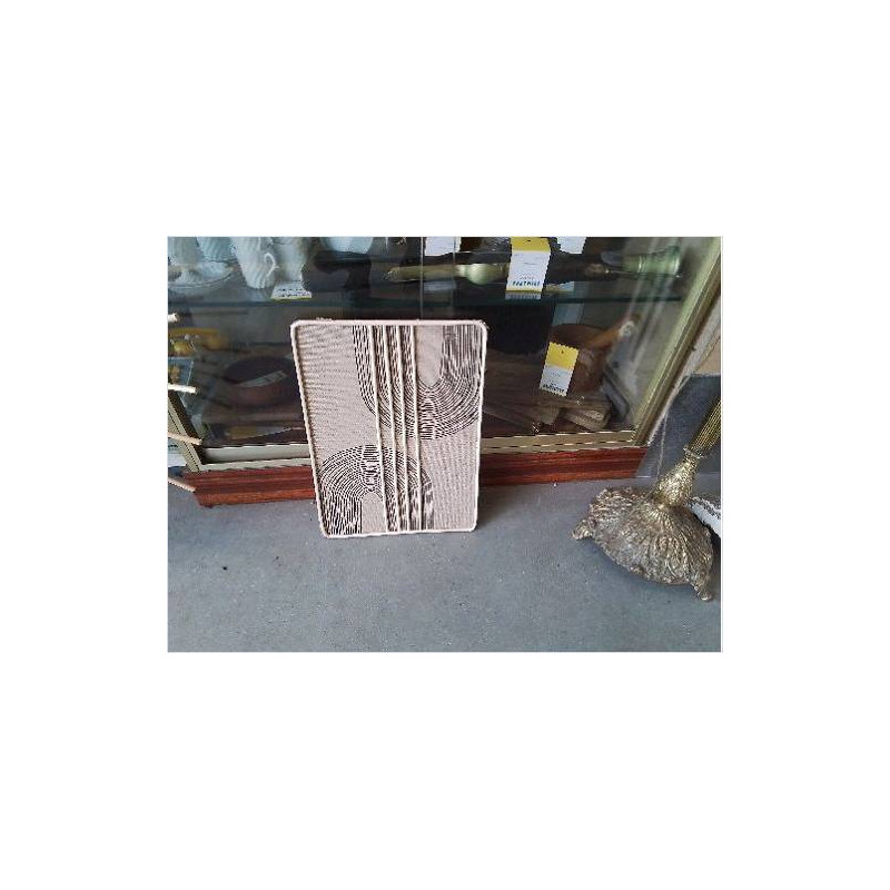 PLAQUE DÉCO BOIS TOILE DE JUTE