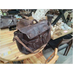 SAC CUIR FONCÉ 