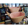 LOT 2 PANIERES 2 ANSES INT TISSU ROSE