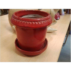 CACHE POT TERRE CUITE ROUGE...