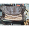 SAC A MAIN POCHETTE MARRON DORE SABRINA