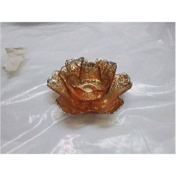BOUGEOIR DECO FLEUR ORANGE 