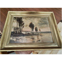 TABLEAU SUR BOIS PAYSAGE...