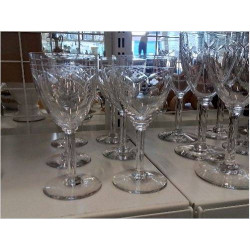 LOT 6 VERRES CRISTAL MM SUR...