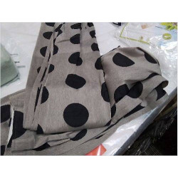 PAIRE DE RIDEAUX TAUPE POIS...
