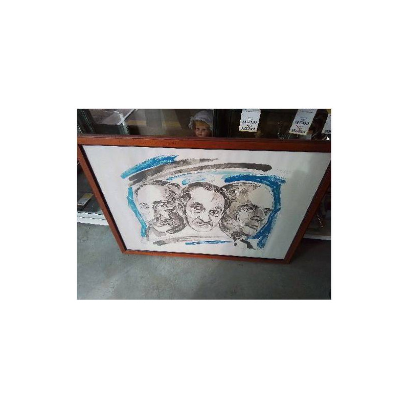 LITHOGRAPHIE 3 VISAGES 