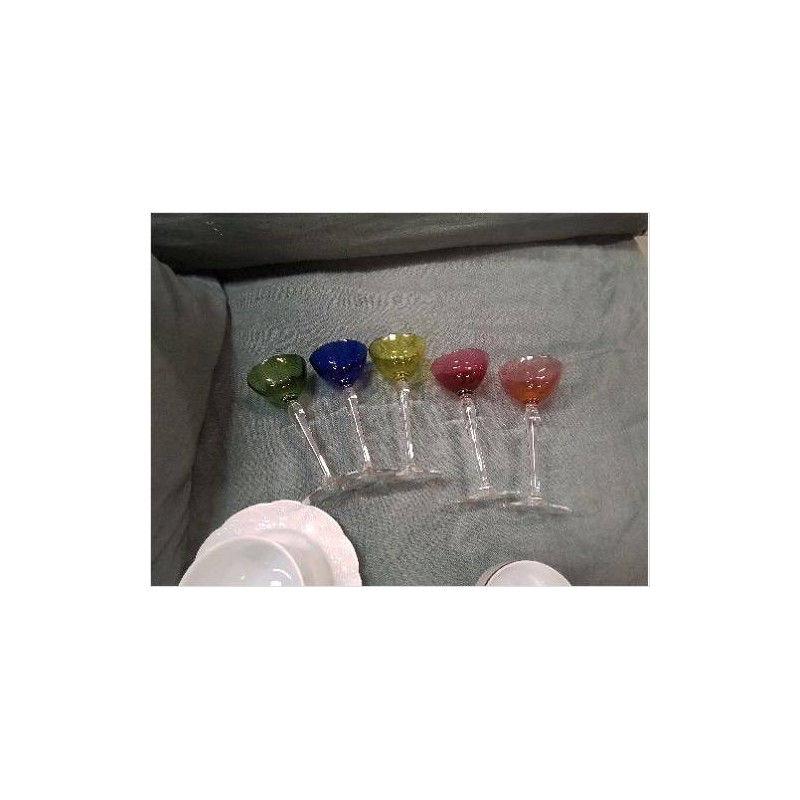 LOT VERRES COULEURS 