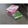 BOITE DE RANGEMENT DECOR FLEURS/BAMBOU 42/30 CM