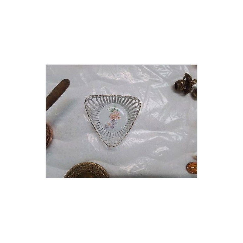 VIDE POCHE TRIANGULAIRE DECOR FLEUR