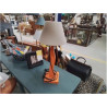LAMPE MODERNE BOIS ORANGE ABJ TAUPE