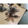 CENDRIER MÉTAL FLEURS ART NOUVEAU