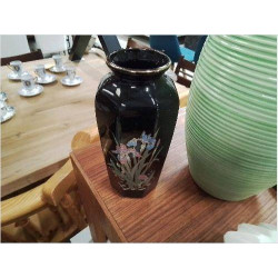 VASE NOIR DÉCO IRIS ROSE ET...