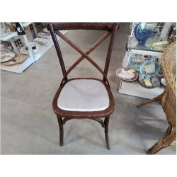 CHAISE BOIS ASSISE GRISE