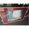 PEINTURE PH SIMON TOUR BLANC FOND ROUGE