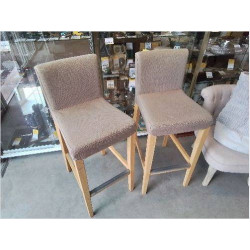TABOURET HAUT TISSU BEIGE