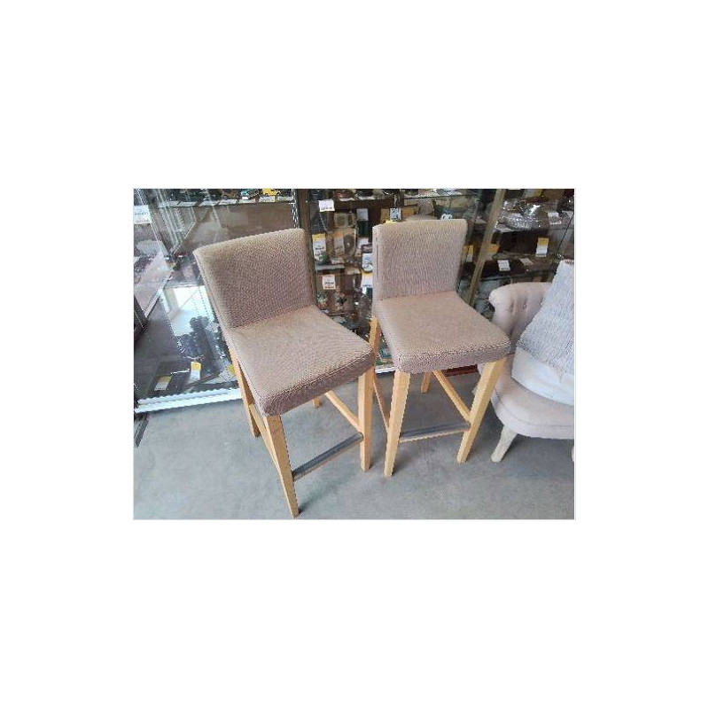 TABOURET HAUT TISSU BEIGE