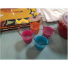 LOT DE 4 VERRES CAOUTCHOUC COULEUR 