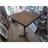 GUERIDON MANGE DEBOUT CHENE MASSIF METAL 70 X 70