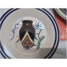 VASE TPM QUIMPER NOIR BLC MARRON ART DECO ODETTA