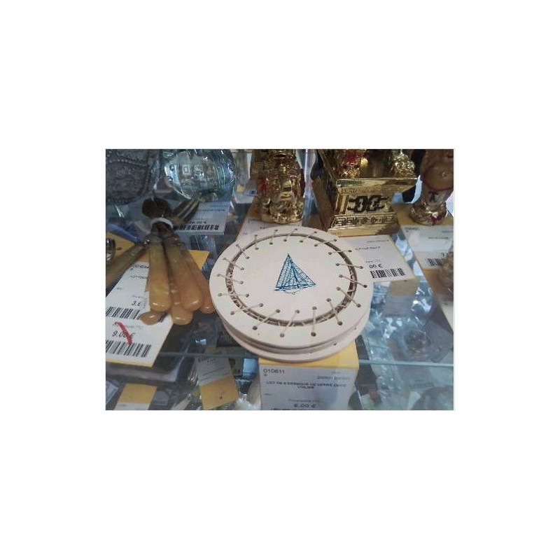 LOT DE 6 DESSOUS DE VERRE DECO VOILIER 
