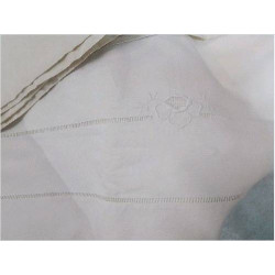 DRAP ANCIEN 2 PERSONNES AJOURE BRODE