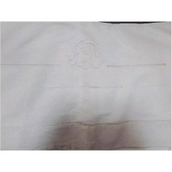 DRAP ANCIEN 2 PERSONNES AJOURE BRODE