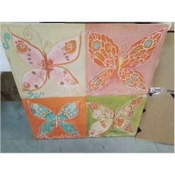 TOILE DECO PAPILLON COULEURS