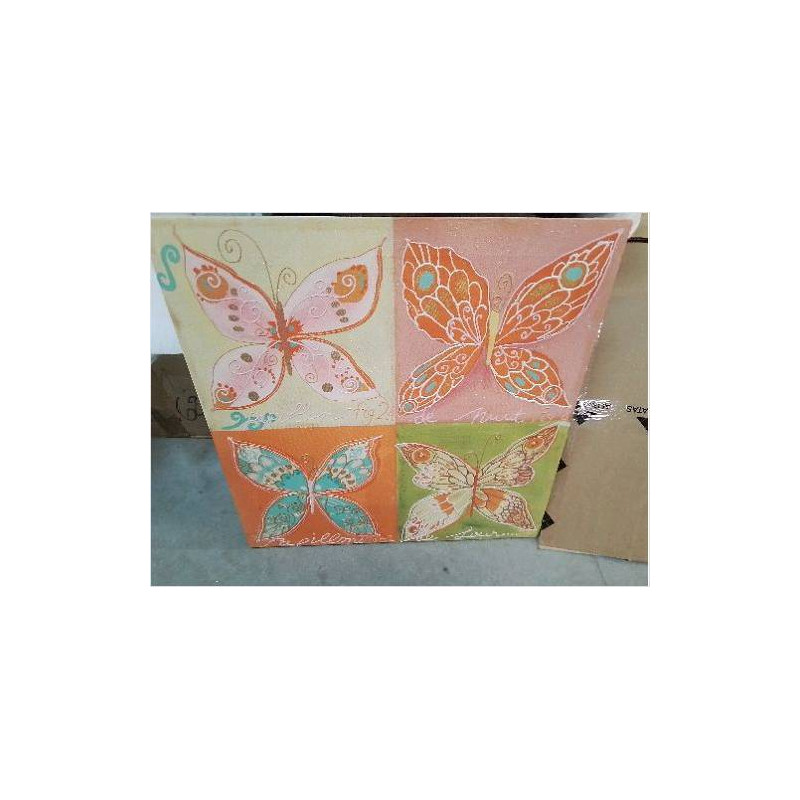 TOILE DECO PAPILLON COULEURS