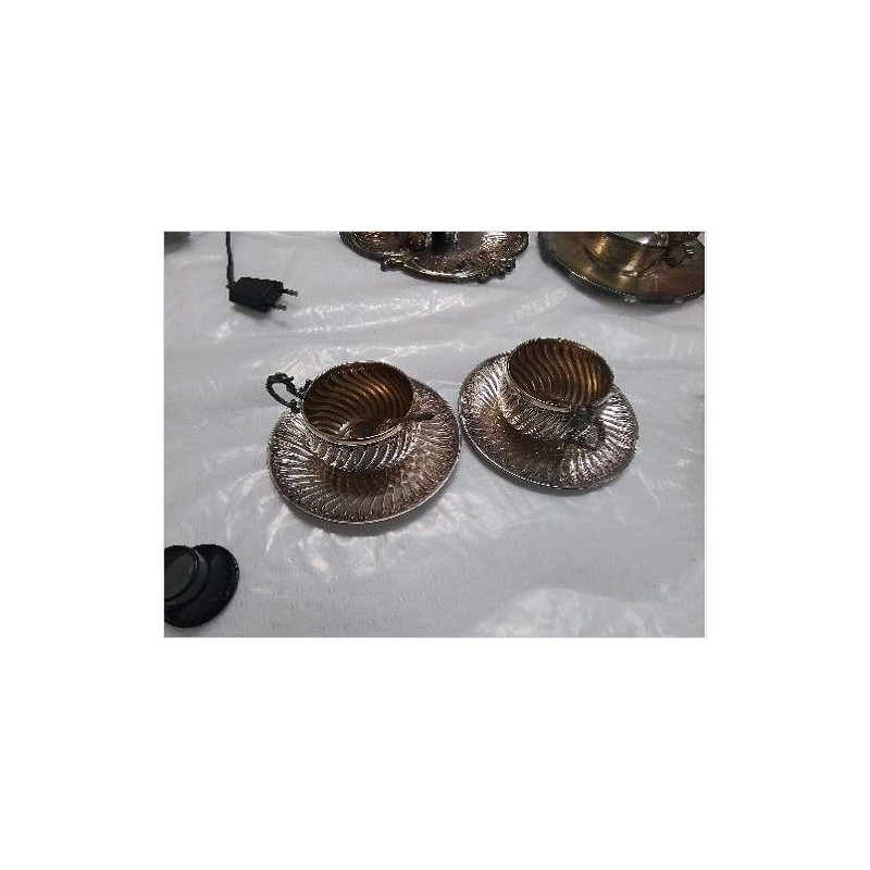 TASSE ARGENT CUILLERE SOUS TASSE MINERVE