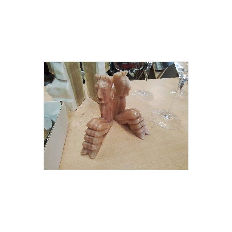 PAIRE DE SERRE STATUETTES HOMMES ASSIS PIERRE10