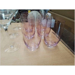 LOT 6 VERRES HAUTS ROSE