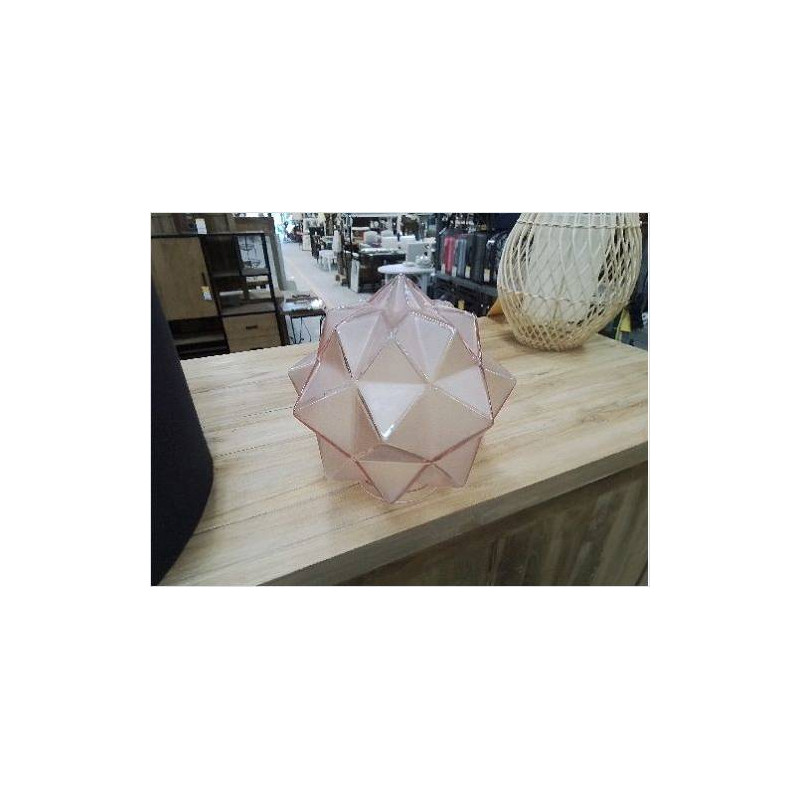GLOBE VERRE ROSE ÉTOILE